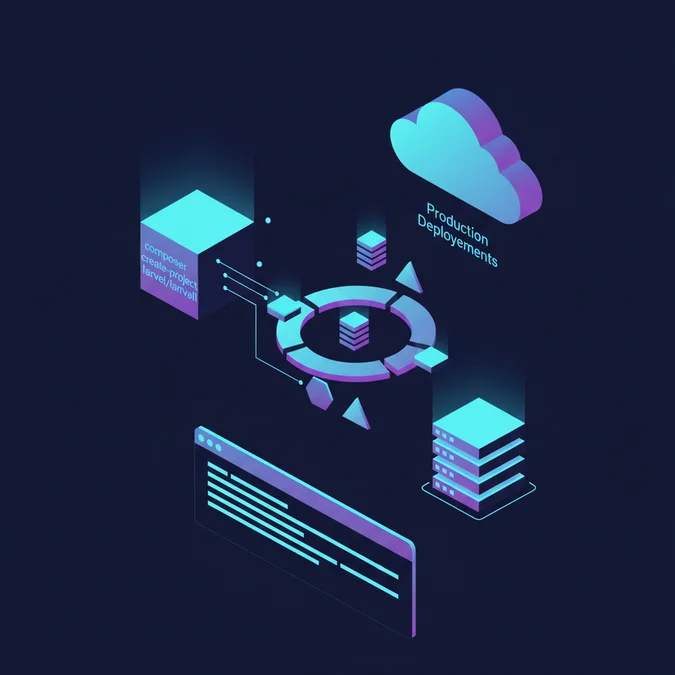 Using composer create-project laravel for Production Deployments